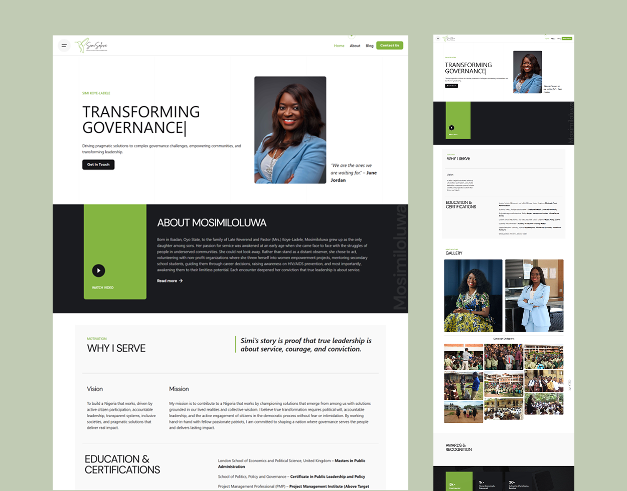Website Design Image gallery marquee